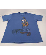 Disney Store Blue Goofy T-Shirt Size Large 100% Cotton Short Sleeve - £10.18 GBP