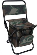 Leadallway Fishing Chair With Cooler Bag Foldable Compact Fishing, Camouflage - £35.95 GBP
