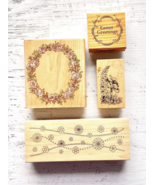 Stamps, gently used, 4 pcs, Spring/Easter wood stamps, card making, pape... - €12,63 EUR