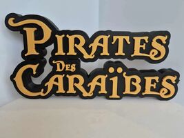 Pirates of the Caribbean Sign Disney Logo 3D Printed Pirates Des Caraibe... - $14.69