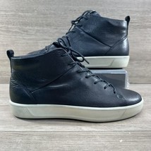 Ecco Soft 8 Black Leather High Top Shoes Danish Design UK 39 US 8.5 Womans - £39.68 GBP
