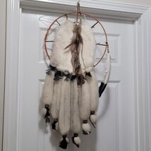 VTG Native American Handmade Mandella Southwest Dream Catcher Fur 30”x14... - $67.14