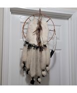 VTG Native American Handmade Mandella Southwest Dream Catcher Fur 30”x14... - $67.14