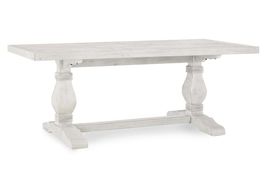78" Distressed Ivory Dining Table | Caleb Collection - $1,641.99