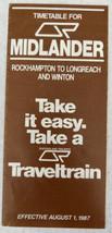 Queensland Railways Time Table Midlander Rockhampton to Longreach &amp; Wint... - £16.96 GBP