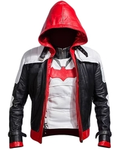 Batman Arkham Red Hood Knight Leather Jacket &amp; Vest - £93.58 GBP+