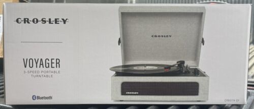 Crosley CR8017A-GY 3 Speed Voyager Portable Record Player Turntable - Gray - £37.57 GBP