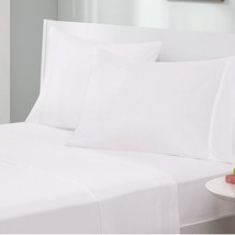 Full Size 4-Piece Cotton Blend Jersey Sheet Set in White - £67.75 GBP