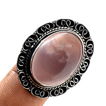 Rose Quartz Vintage Style Gemstone Fashion Handmade Ring Jewelry 7.75&quot; S... - £3.95 GBP