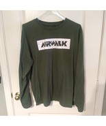Vintage Airwalk Skateboard Graphic Shirt Men's X-Large Army Green Long Sleeve - $54.45