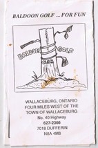 Golf Scorecard Baldoon Golf Club Wallaceburg Ontario - $3.95