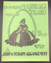 1944 Overture to Marriage of Figaro Piano Solo Sheet Music Mozart - $7.69