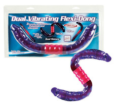 DUAL VIBRATING FLEXI DONG VIBE DOUBLE DONG VIBRATOR - £46.60 GBP