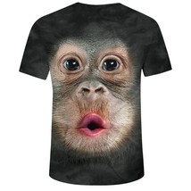 T-shirts 3d Men Summer Printed  Monkey T-shirt Short Sleeve Funny Design Casual  - £89.44 GBP