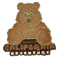 DCA California Adventure Bear Furry Flocked Disney Pin 3524 - £7.81 GBP