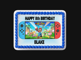 SWITCH Gaming Personalized Cake Topper/Edible/Peel like a sticker - $10.99