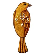 Orange Bird Pendulum Wall Clock - £44.93 GBP