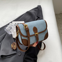 Retro Elegant Shoulder Bag Summer New Trendy Simple Stitching Contrast Color Com - £33.65 GBP