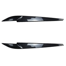 2pcs Glossy Black Headlight Eyebrow Eyelid for  X5 X6 F15 F16 2014-2018 Plastic  - £77.52 GBP
