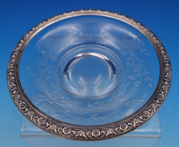 Prelude by International Sterling Silver Olive Dish w/Cut Crystal Floral... - £84.50 GBP