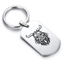 Stainless Steel Viking Warrior Champion Dog Tag Keychain - $10.00