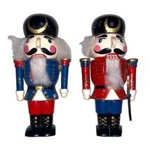 Christmas Holiday Nordic Winter Collectible Nutcracker Toy Soldier Set of 2 - £15.86 GBP
