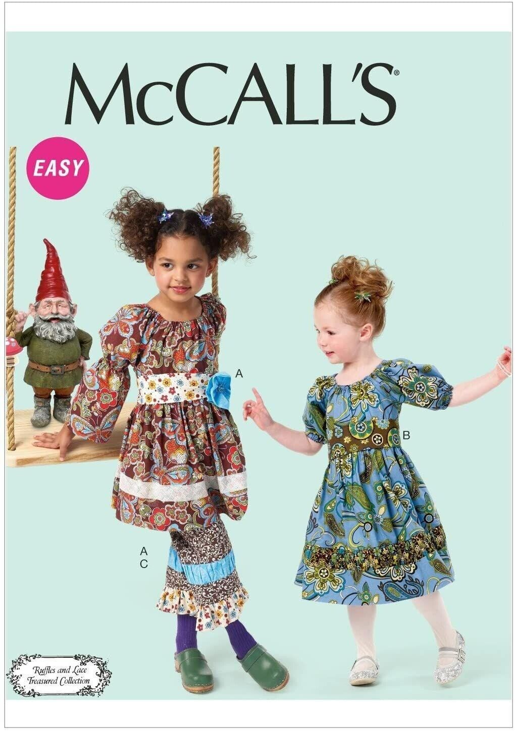Primary image for McCall's Sewing Pattern 6594 Girls Dresses Belts Pants Size 2-5