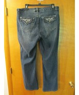 APT. 9 Modern Fit Denim Blue Jeans 12 Baby Boot Leg Embellished Pockets EUC - £15.88 GBP