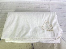 Baby Gap White Sherpa Brannan Bear Logo Multi Purpose Blanket Security Lovey - $17.32