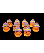 Vintage Easter Unlimited 10Jack-O-Lanter Scarecrow Blow Mold String Ligh... - $44.93 CAD