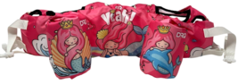 Toddler Swim Vest Floatie With Shoulder Straps Fits Kids 22-66 lbs Pink MERMAID image 3