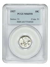 1937 10C PCGS MS65FB - $91.67