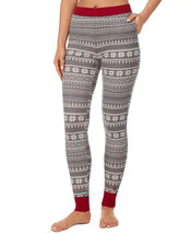 CUDDL DUDS Stretch Thermal Leggings with Pockets Grey Fairisle Size XS $32 -NWT - £9.31 GBP