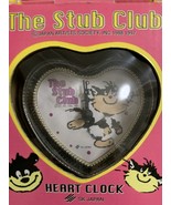 The Stub Club 1997 Japan Heart Clock cat character - $479.16 MXN