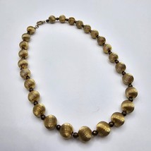 Beaded Gold Tone Necklace Single Strand Womens Jewelry - $19.75