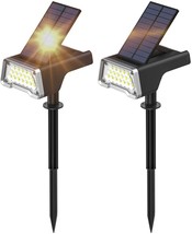 2 Pack 36 LEDs Solar Landscape Spotlights Outdoor, IP67 Waterproof Solar... - £21.59 GBP
