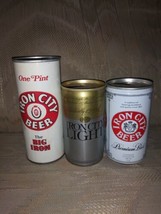 Lot Of 3 Iron City Beer Cans Big Iron 1 Pt Iron City Light 12 0z Pittsbu... - $18.80