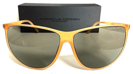 New Porsche Design P 8601 C Cat.2 Orange Oversized Women&#39;s Sunglasses Italy - $189.99