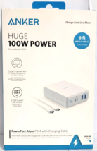 Anker PowerPort Atom PD 4 Charging Station 100W with 6ft USB C to C Cable NOB - £48.71 GBP