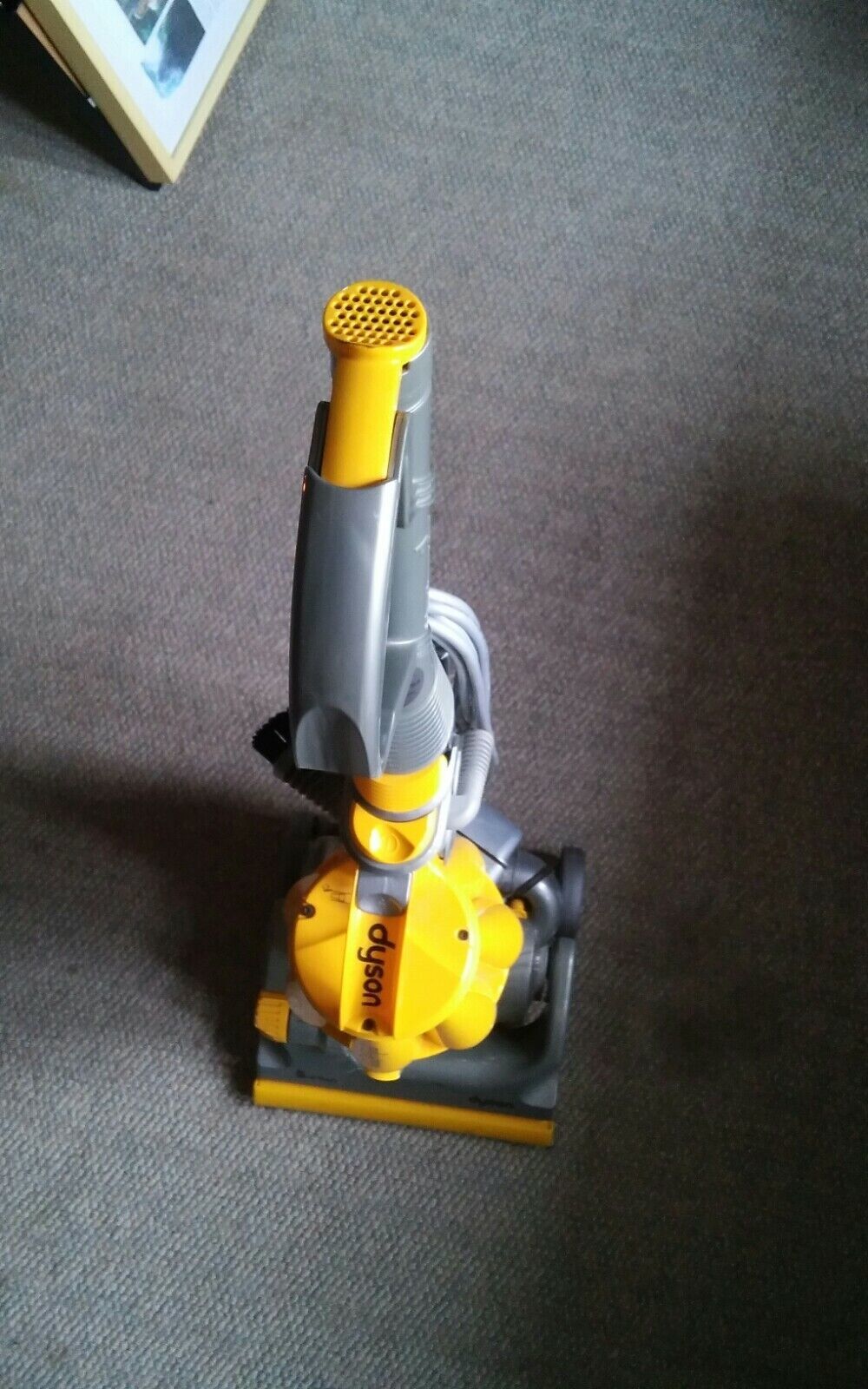 Dyson Yellow Vacuum Cleaner Root Cyclone DCO7 Powers Up Brush Won't
