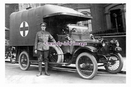 rs1240 - An Early Daimler Ambulance and Driver - print 6x4 - $2.80