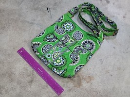 Vera Bradley Quilted Green Blue Small Purse Shoulder Hand Bag - £29.15 GBP