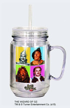 The Wizard of Oz 16 Ounce Pop Art Mason Jar with Straw, NEW UNUSED BOXED - £6.26 GBP