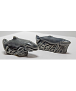 TWO Wade Ceramics Whimsey 1980 HUMPBACK GREY WHALE Sealife Endangered Se... - £8.95 GBP