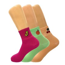 Fruit Ankle Socks for Women Funny Soft Socks 3 Pairs Shoe Size 5-7 - £6.43 GBP