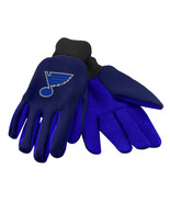 NHL St. Louis Blues Colored Palm Utility Gloves Navy w/ Royal Palm by FOCO - £11.25 GBP