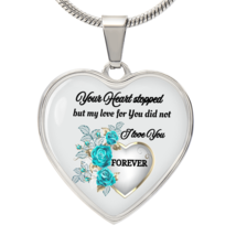 Luxury Graphic Heart Necklace – &quot;Your Heart Stopped but My Love for You ... - $1,024.26 MXN+