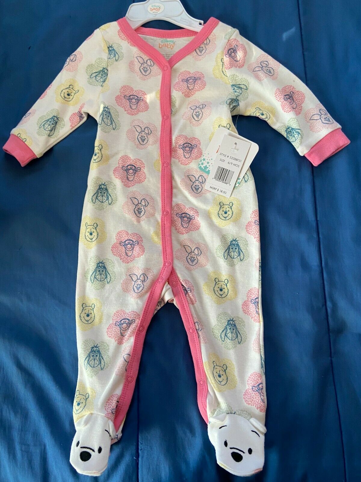Disney Baby Winnie The Pooh Girl's Bodysuit 6-9 Months *NEW W/TAGS* v1 - $14.99