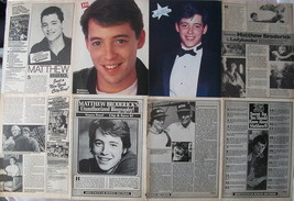 MATTHEW BRODERICK ~ 8 Color and B&amp;W Articles, PIN-UPS from 1984-1985 ~ C... - £5.31 GBP