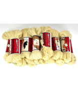 Aunt Lydia&#39;s Craft &amp; Rug Yarn 14 Skeins 3-Ply Polyester Natural 840 Tota... - £37.13 GBP